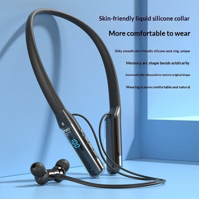 High-capacity Long-lasting Neckband Bluetooth Earphones For Sports