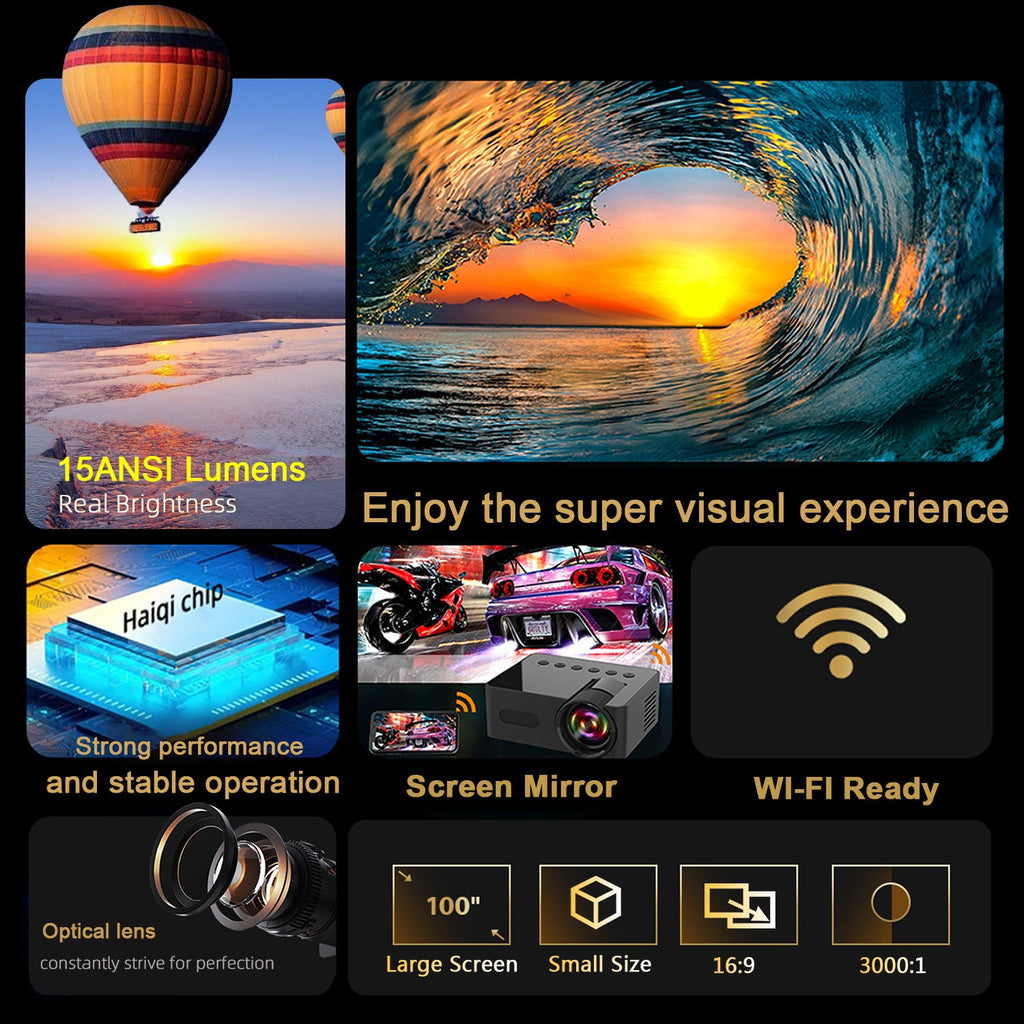 New YT100 Portable Mini Home Projector