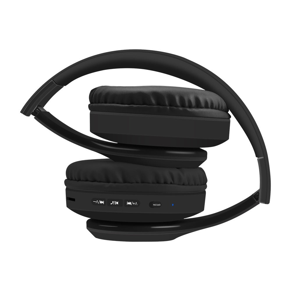 Foldable Bluetooth Headset With Large Earcups Card Slot And Long Battery Life