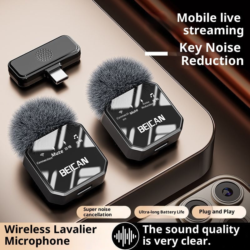 HD Wireless Lapel Microphone With No Delay For Live Outdoor Video Recording