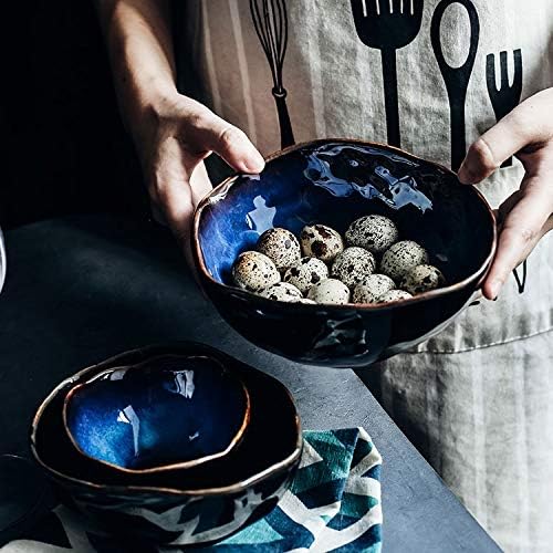 Blue European Porcelain Dinnerware Set (Plates and Bowls)