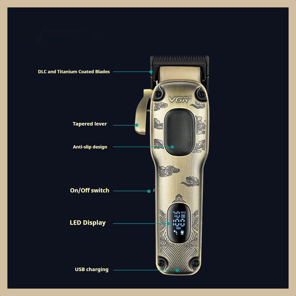 Metal-bodied Household Electric Hair Clipper For Hairdressing