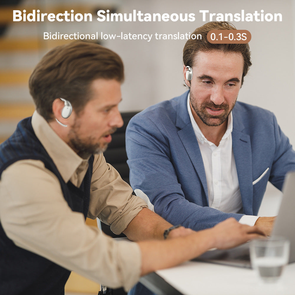 V18 Translation Real-Time Multilingual Wireless Noise-Canceling Headphones