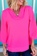 Frill Trim V-Neck Blouse