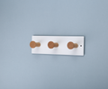 Household magnetic suction hook-white-wood + iron-1 piece