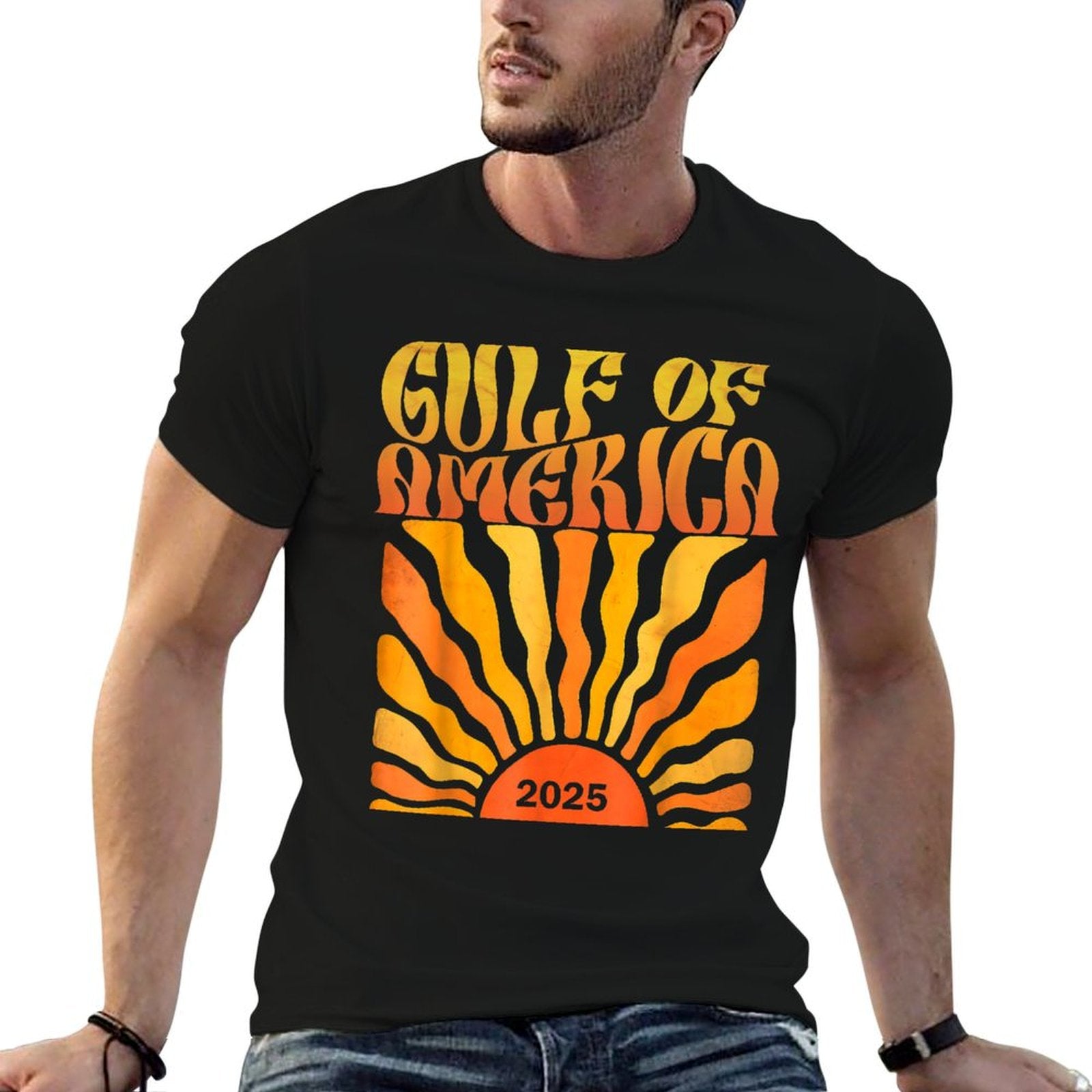 Retro Vintage Gulf Of US America 2025 American Gifts Odor-resistant T-Shirt