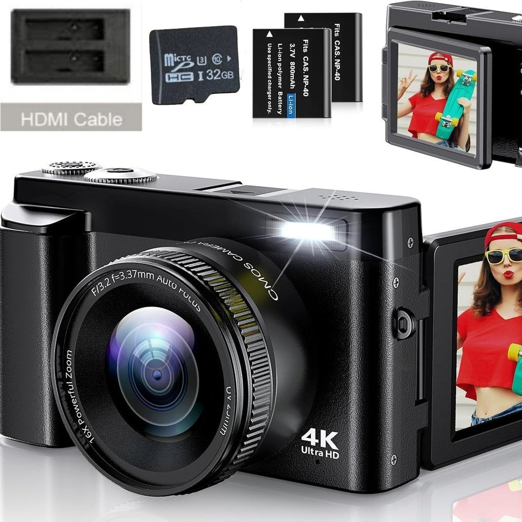 HD Digital Camcorder With Flip Screen And High-definition Recording