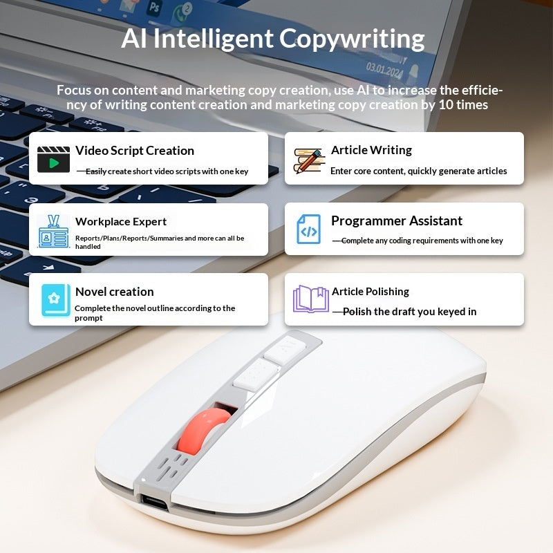 LF05 Wireless Bluetooth Mouse A Three-Mode Office AI Smart Voice Mouse