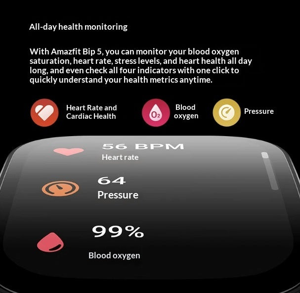 Dawn White 46mm Smartwatch With Blood Oxygen And Heart Rate Monitoring