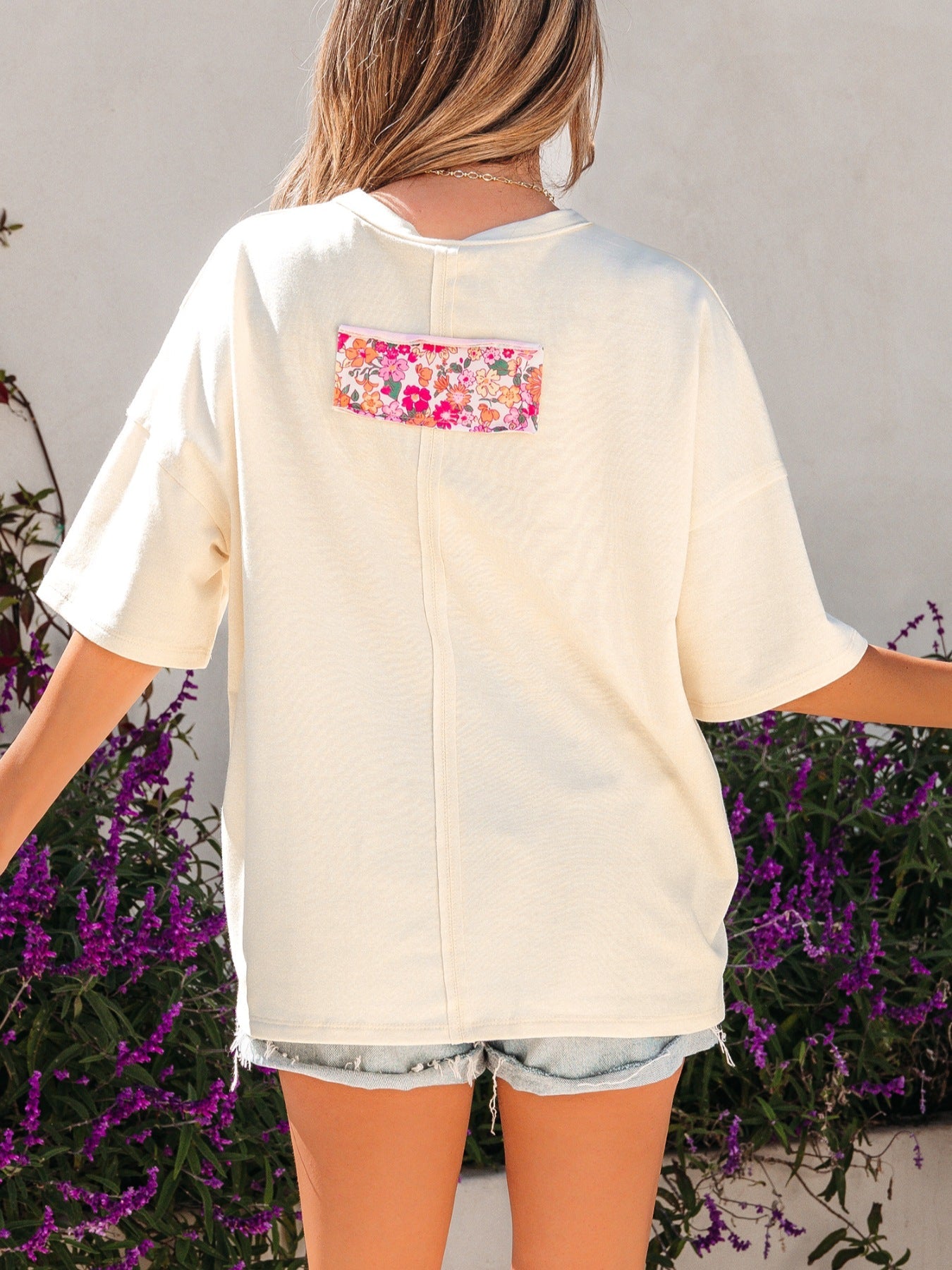 Floral Half Sleeve Oversized Top