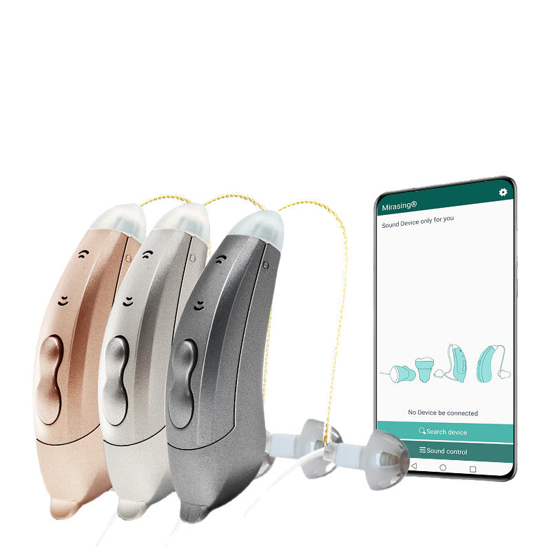 Wireless Bluetooth Noise-Canceling RIC Hearing Aid