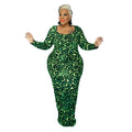 Elegant Plus Size Leopard Bodycon Maxi Dress for Fall