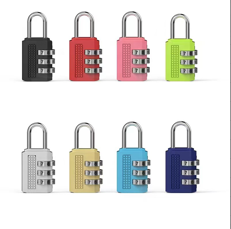 Mini digital combination lock-zinc alloy-red-1 handle