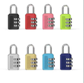 Mini digital combination lock-zinc alloy-red-1 handle