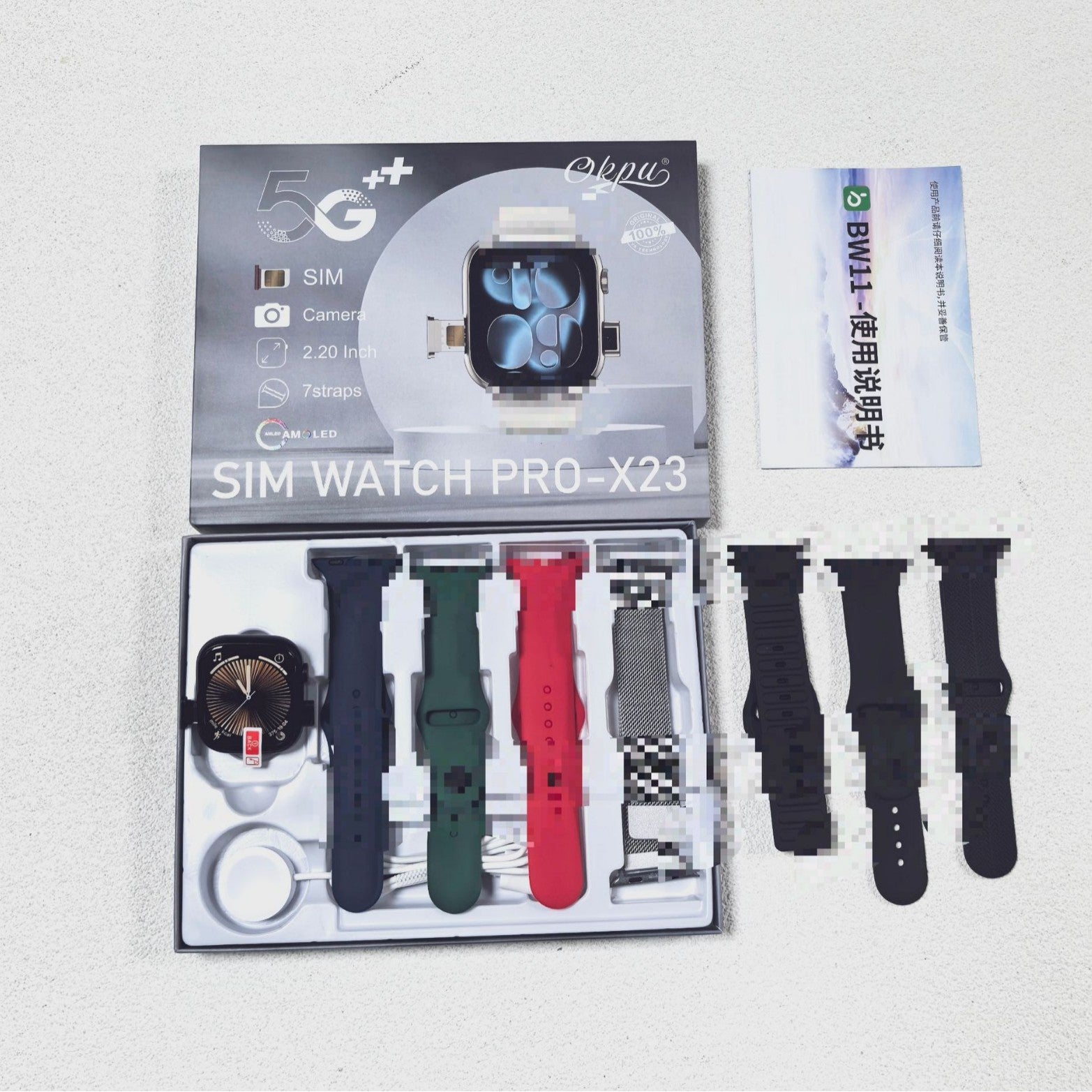 Smartwatch Multi-Strap Kit With Magnetic Charging