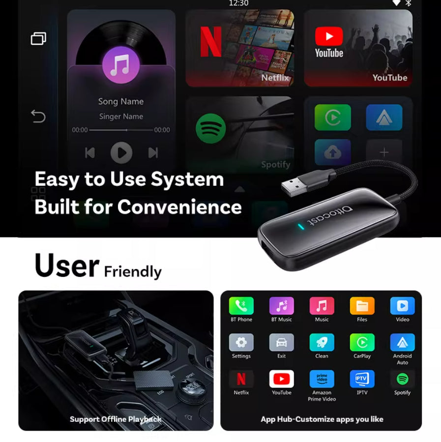 Wired To Wireless CarPlay Box For Android Smart Car Systems
