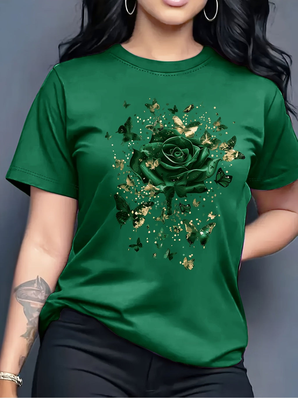 Women's Casual Short Sleeve Round Neck T-Shirt