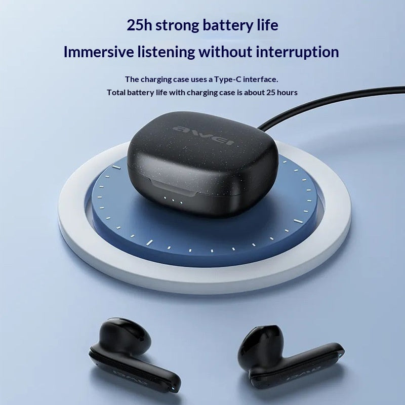 Long-Lasting High-Capacity Noise-Canceling Wireless Bluetooth Headphones