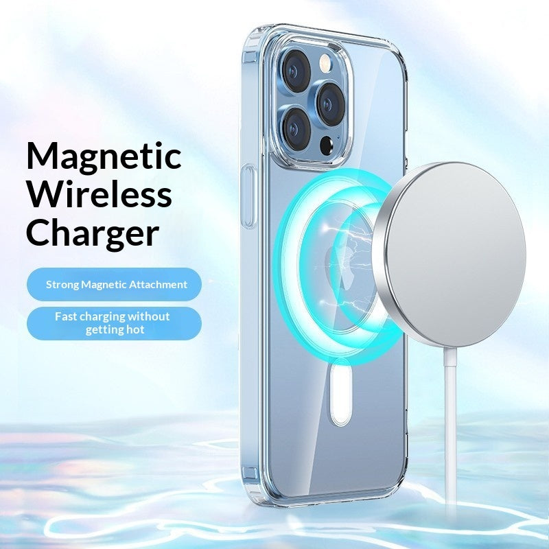 Magnetic Wireless Desktop Charger With A Detachable Stand
