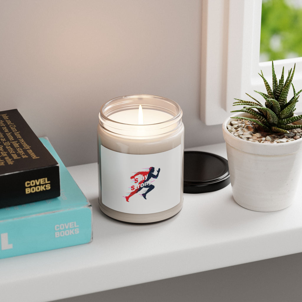 Stay Strong Runner Candle | Fitness Motivation, Active Lifestyle Soy Jar