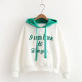 Embroidered Hooded Sweatshirt with Fleece Lining
