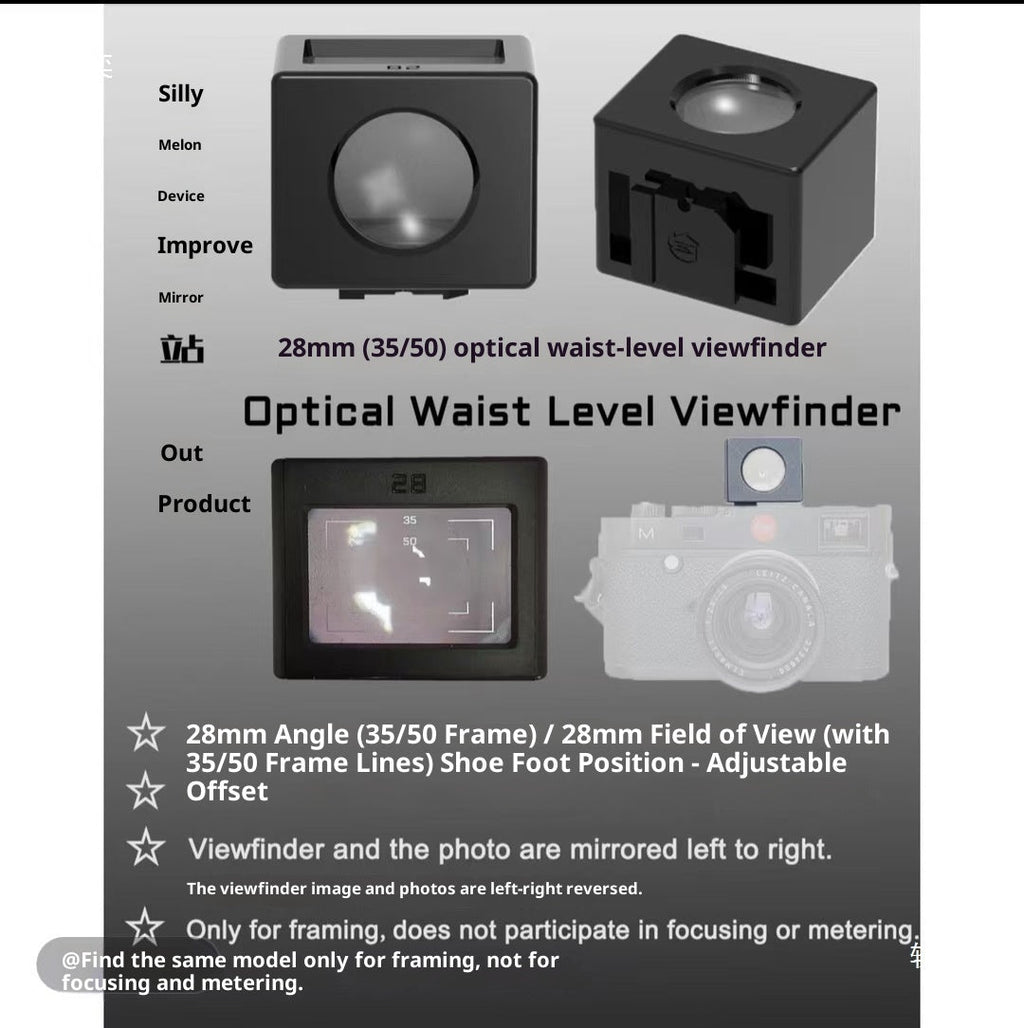 Waist-level Viewfinder Diy 3d Printing 50mm