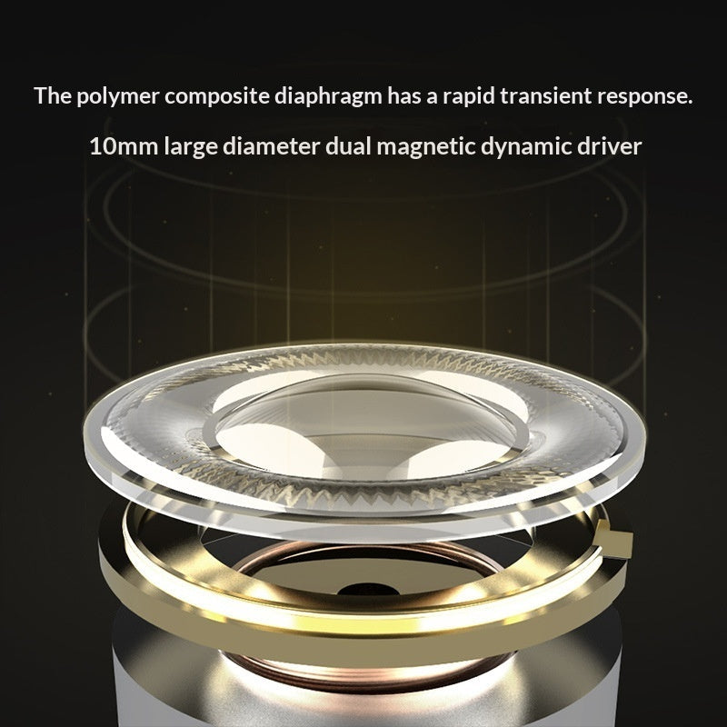 Hybrid Dynamicbalanced Armature In-ear Noise-canceling Music Headphones With Microphone