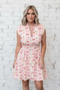 Bow Zip Up Cinched Waist Mini Dress