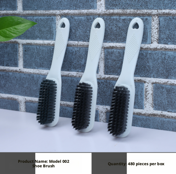 Shoe brush with anti-slip handle-blue-PP+PET-1 piece