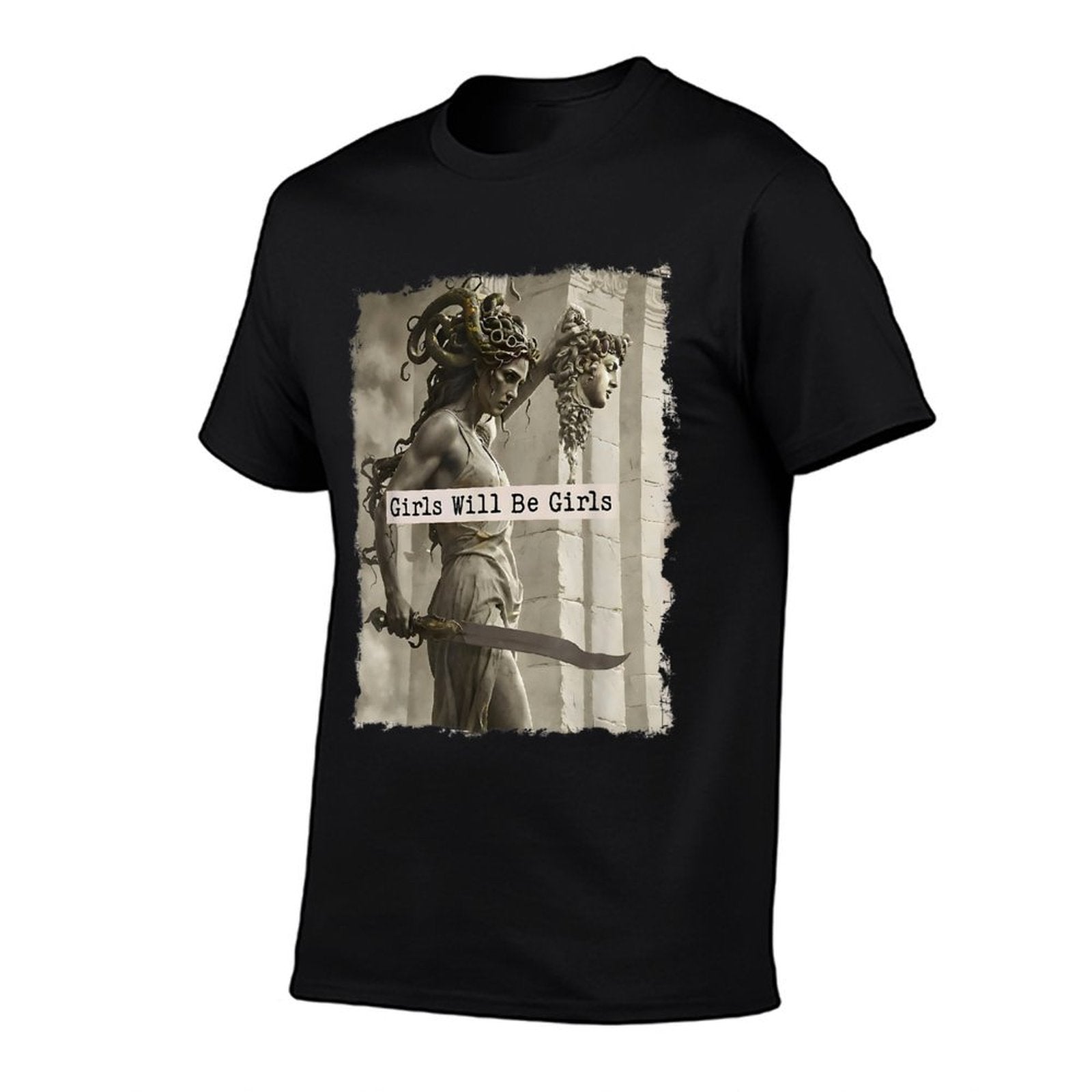 Girl Will Be Girlss Medusa Feminist Women Odor-resistant T-Shirt