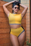 Plus Size Women's High Waisted Bikini Swimwear