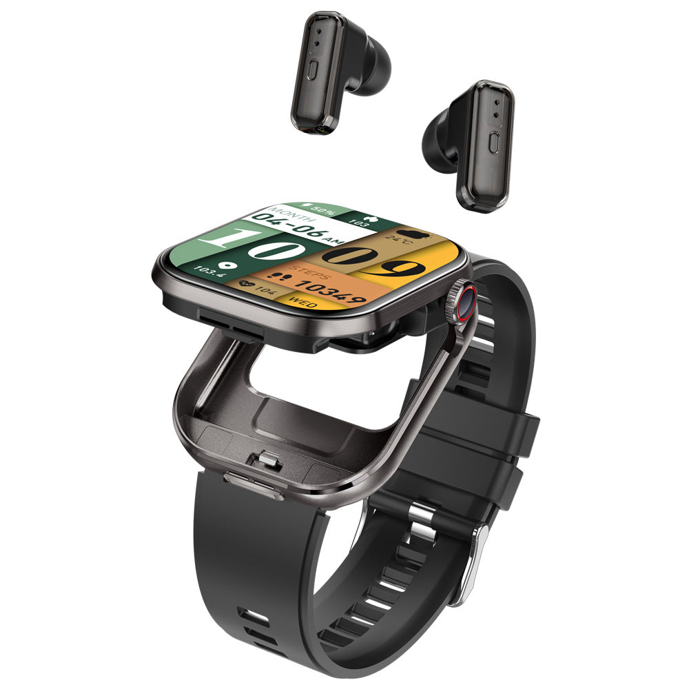 T99 Earphones TWS Watch 2-in-1 Bluetooth Calling Blood Pressure Heart Rate Monitoring Smart Watch