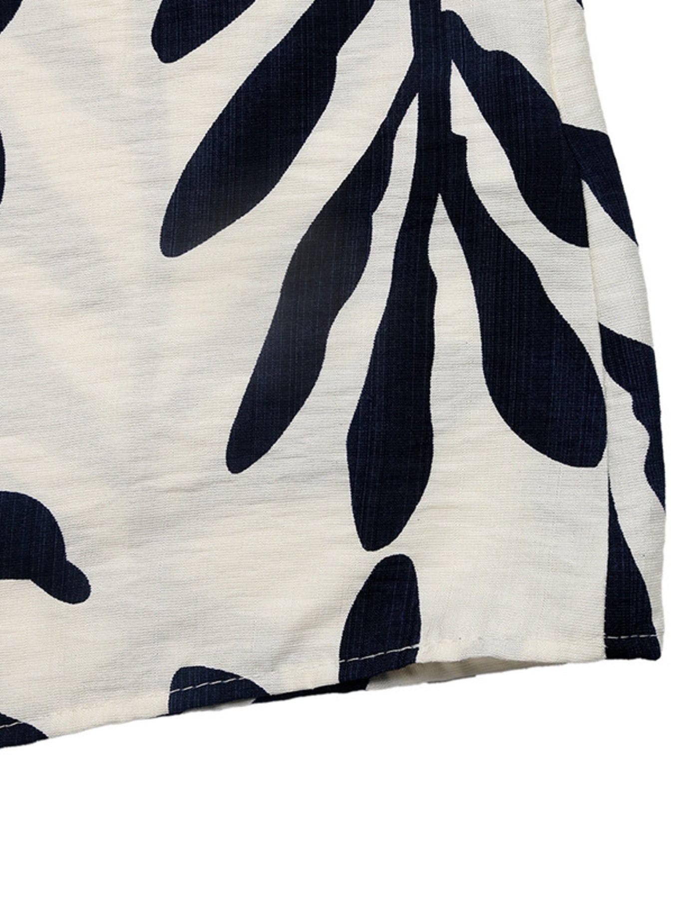 Leaf Print Sleeveless Slit Dress