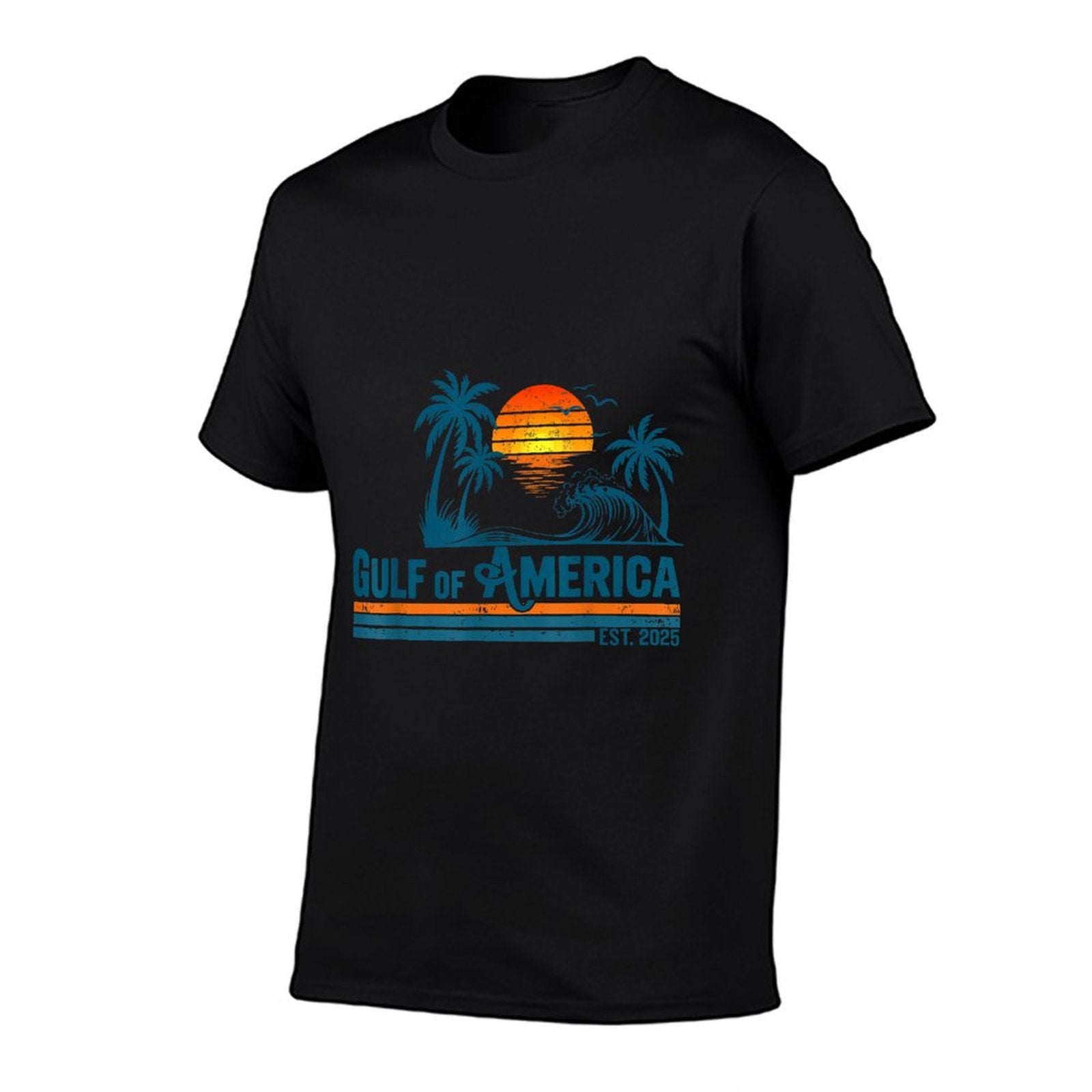 Retro Vintage Gulf Of US America 2025 American Gifts Eco-friendly Material T-Shirt