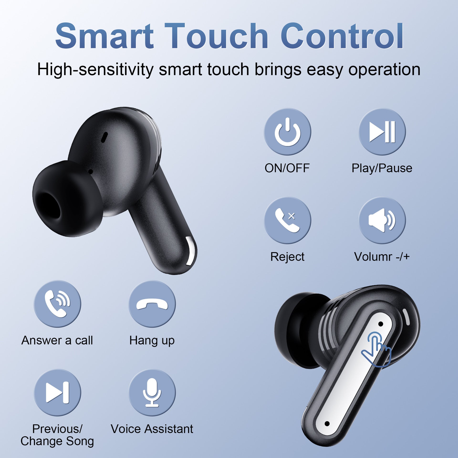 Bluetooth Earphones With Digital Noise Reduction And Ultra Long Battery Life