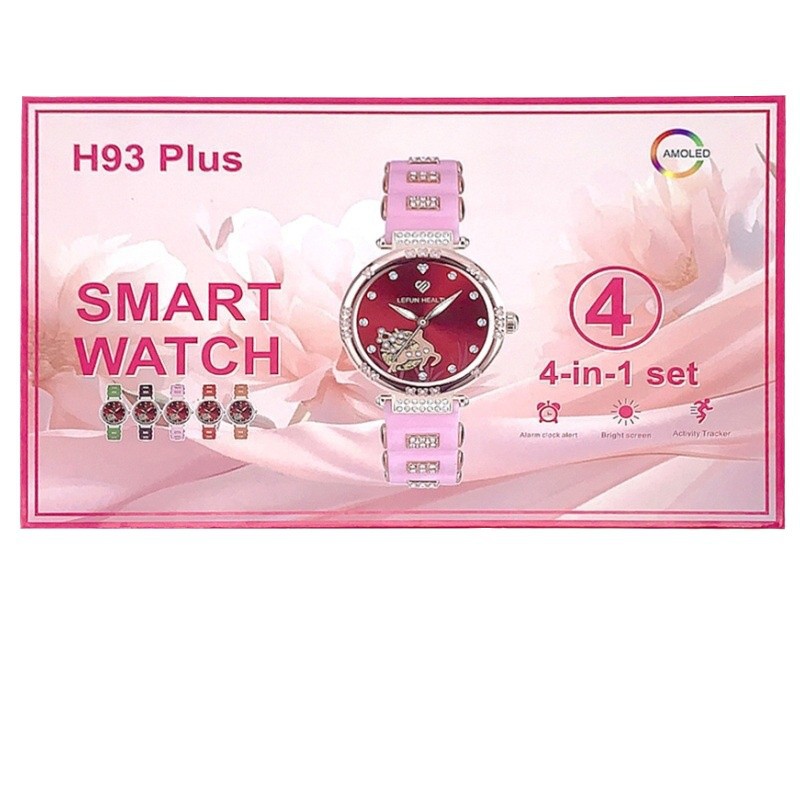 Round-Screen Womens Smartwatch With Heart Rate Monitoring Fitness Tracking