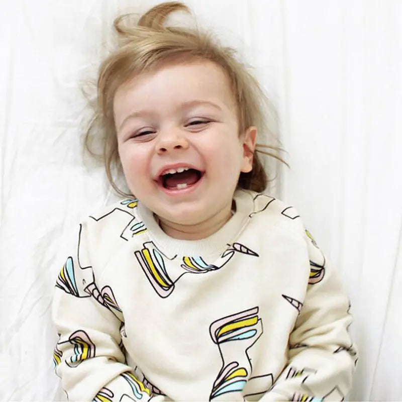Cartoon Unicorn Hoodie for Boys - Long Sleeve Top