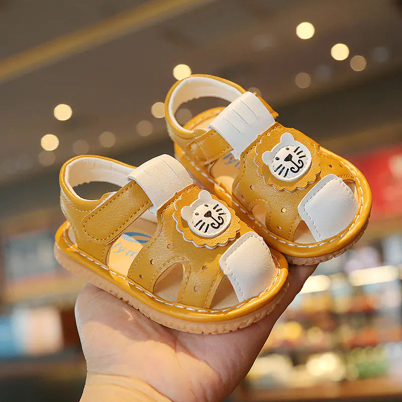 Genuine Leather Baby Girls Summer Beach Sandals