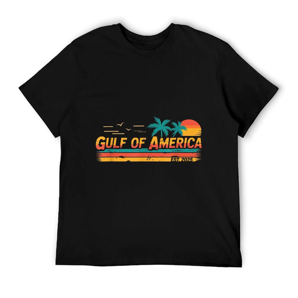 Vintage Gulf Of Us America Retro Sunset Gulf Of Us America Lightweight T-Shirt