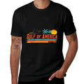 Vintage Gulf Of Us America Retro Sunset Gulf Of Us America Polyester Blend T-Shirt