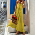 Halter Cotton and Linen Dress for Women