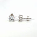 7mm Brilliant Stud Earrings Finished in Rhodium