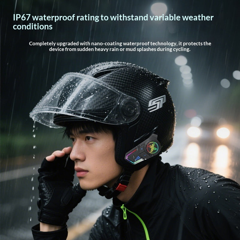 Helmet Bluetooth Headset Motorcycle Waterproof Noise Canceling Helmet Headset