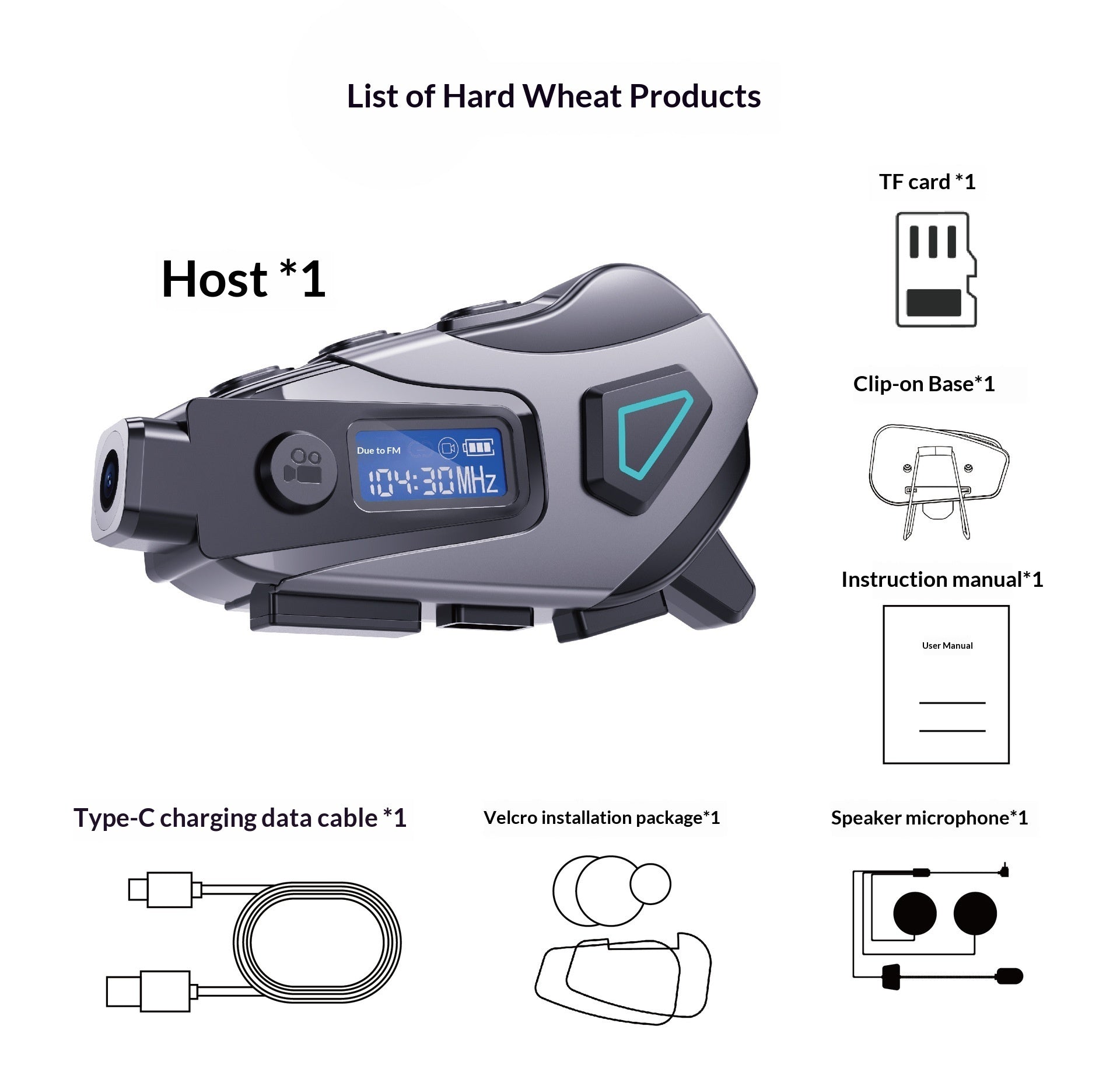 Bluetooth Helmet Headset For Listening To Music While Riding A Motorcycle