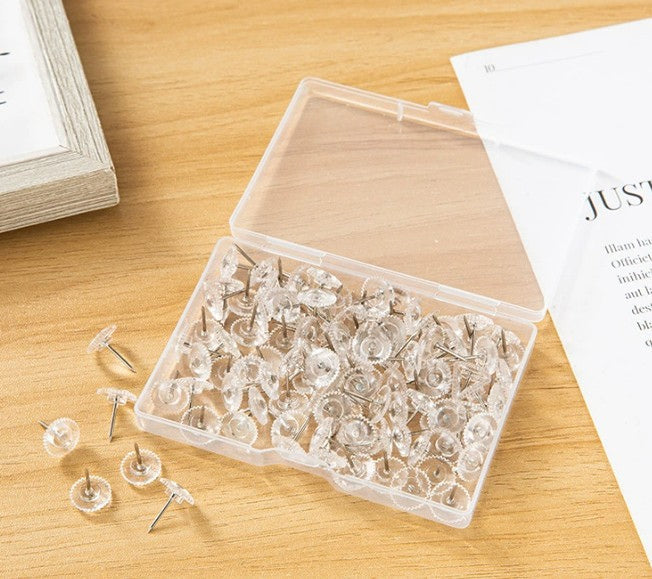 Gear thumbtack-transparent-100 pieces