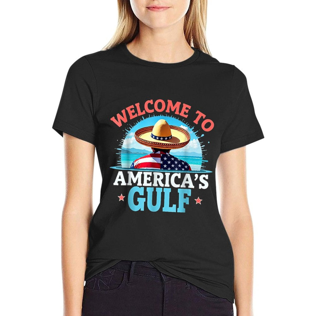 Gulf America Welcom To America's Gulf Slim-fit Cut T-Shirt