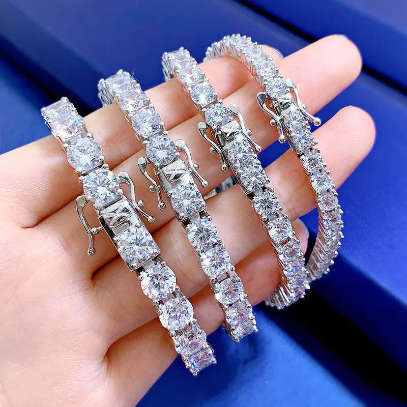High Carbon Diamond Bracelet in 925 Silver