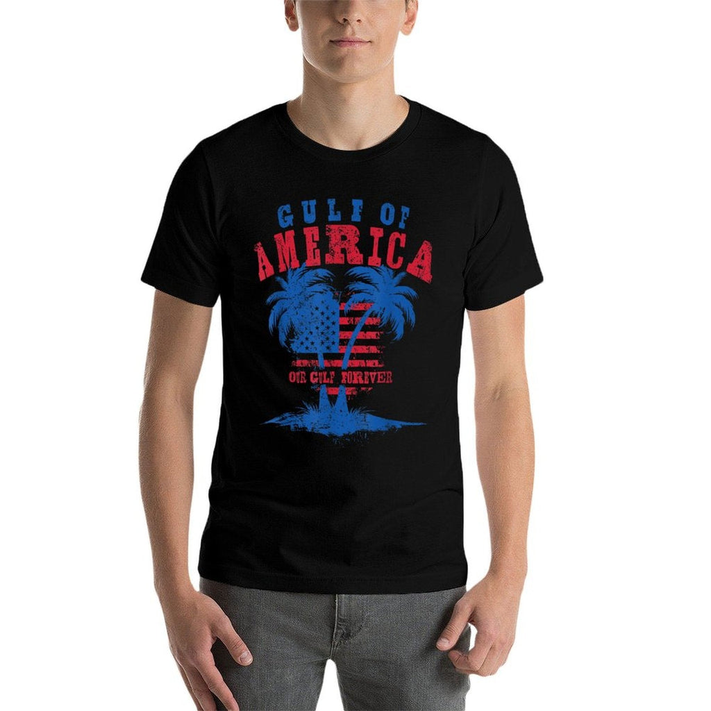Gulf US America Patriotic Tagless Design T-Shirt