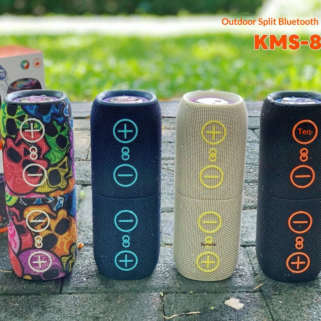 Two-in-one Split-unit Audio System Detachable Cylindrical Bluetooth Speaker With Dazzling Colorful Subwoofer