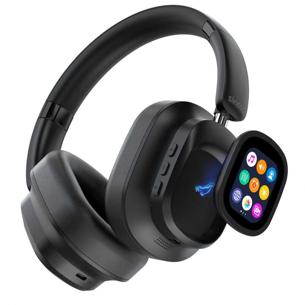 Over-ear Wireless Bluetooth Headphones With ANC Noise Cancellation And A Built-in Display Ideal For Workouts